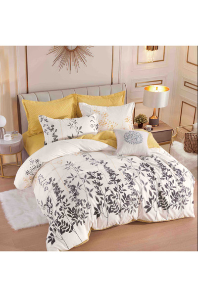 Inovius Lenjerie de Pat cu Elastic, Bumbac Finet 6 Piese - JOJ267