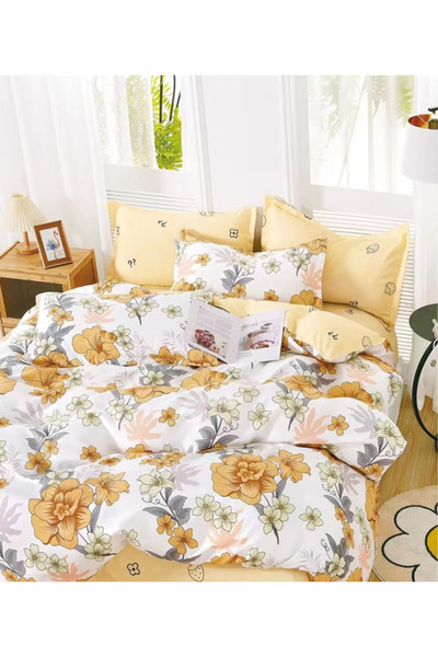 Inovius 6-Piece Fine Cotton Bed Linen for Double Bed - SUZ70