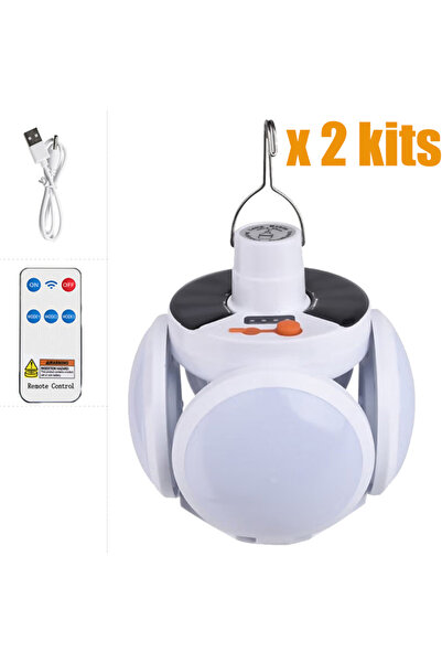 Choice مصباح تخييم شمسي محمول قابل لإعادة الشحن، مزود ببطارية 1200 مللي أمبير...