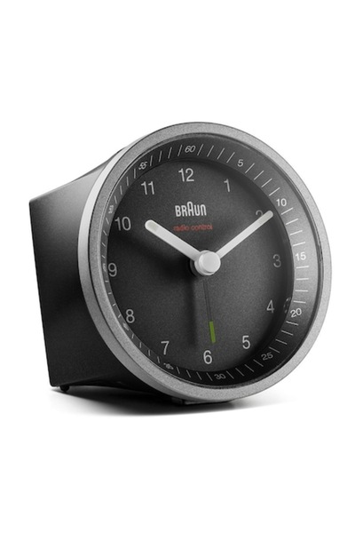 Braun Quartz Alarm Clock, BC07SB-DCF, Black, Silver