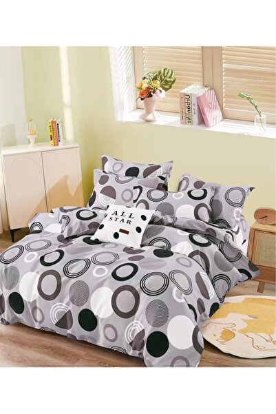 Inovius Lenjerie de Pat Bumbac Finet cu 6 Piese Pentru Pat Dublu - SUZ91