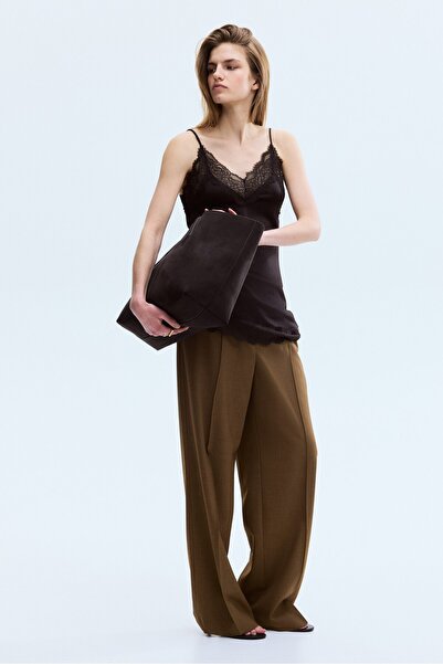 H&M Paçaları Kat İzli Pantolon