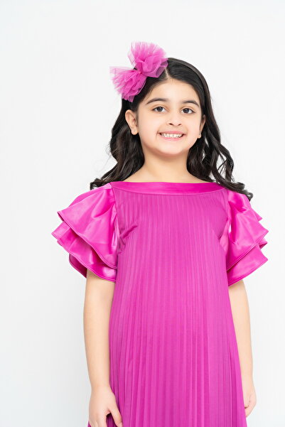 Obaha Purple pleated dress