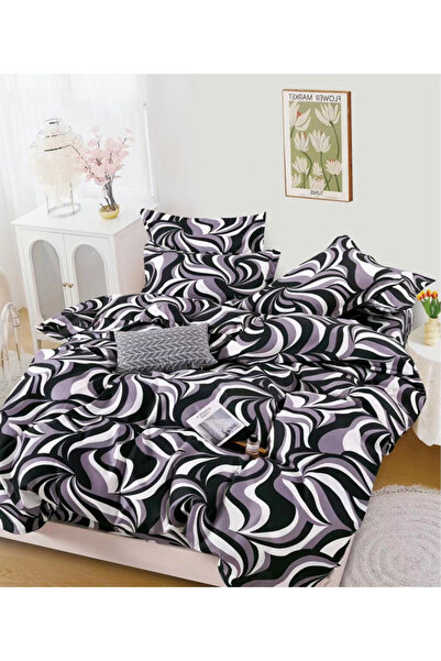 Inovius Lenjerie de Pat Bumbac Finet cu 6 Piese Pentru Pat Dublu - SUZ65