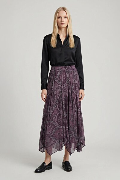 Rays 8461A Patterned Skirt Plum