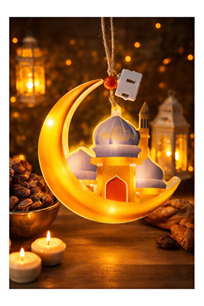 Generic LED Ramadan Moon Mosque Hanging Light – Eid Mubarak Islamic Home Deco...
