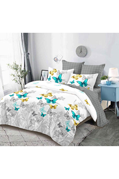 Inovius Double Bed Linen, Fine Cotton, 6 Pieces - DNA239