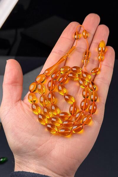 TESBİHKENTİ سبحة صلاة صفراء مصبوبة خصيصًا من ماهموت باشكالي