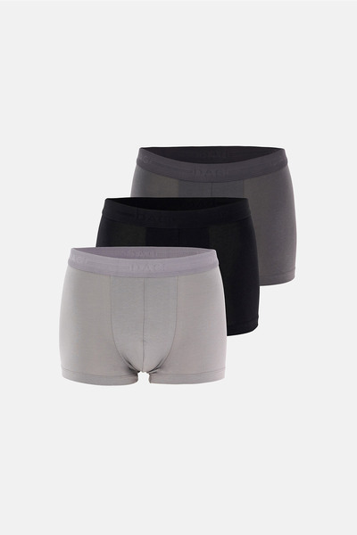 Dagi ANTHRACITE-GREY 5210 Boxeri din bumbac cu model, pachet de 3