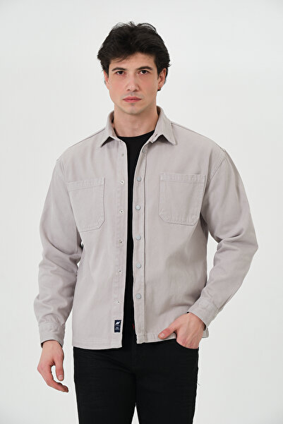 PIQUE CĂMAȘĂ BĂRBAȚI Cămașă supradimensionată pentru bărbați cu închidere cu ...