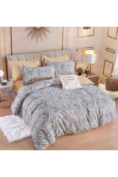 Inovius Bed Linen with Elastic, Fine Cotton 6 Pieces - JOJ278