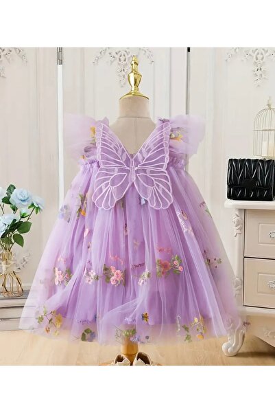 bebeğim butik Kanatlı parti elbise kız çocuk