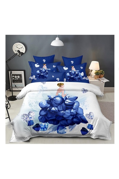 Inovius Bed Linen, 3D Fine Cotton, 6 Pieces, Double Bed - SIPRA2-03