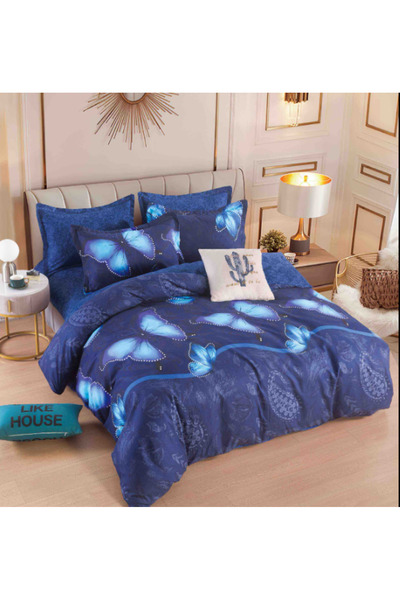 Inovius Bed Linen with Elastic, Fine Cotton 6 Pieces - JOJ279