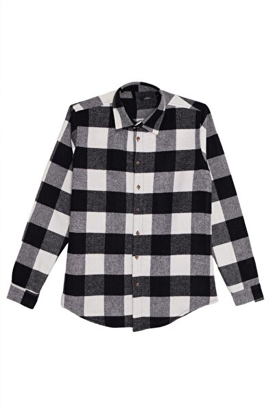 Tudors Men's Slim Fit slim fit checkered winter lumberjack shirt