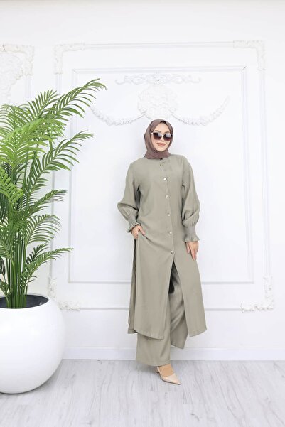 ankanoor Cupra Modal Slit Tunic Trouser Set Anka268672