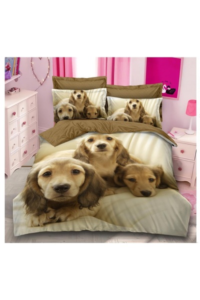 Inovius Lenjerie de Pat, Bumbac Finet 3D, 6 Piese, Pat Dublu - SIPRA2-32