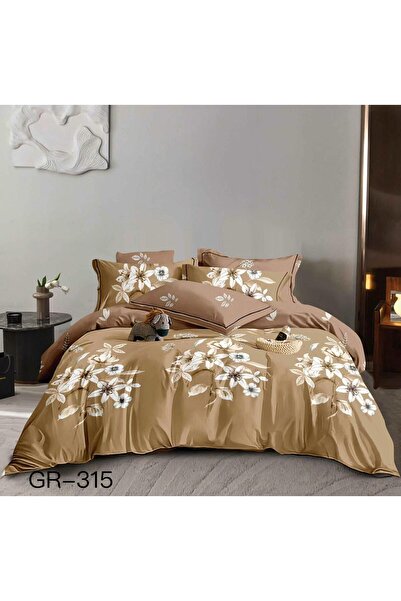 Inovius Lenjerie de Pat Bumbac Finet, 6 Piese, Pat Dublu - Gr-318