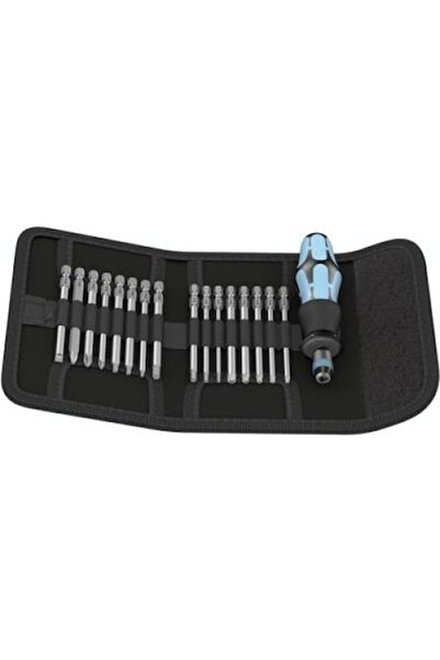 wera Set mâner șurubelniță + biți, Wera, albastru/negru