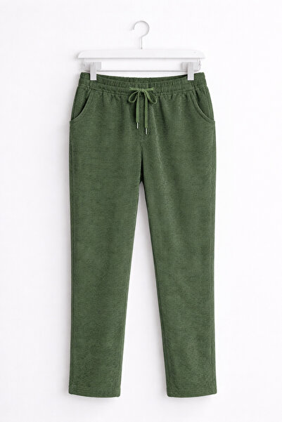 günay boutıque Corduroy Pipe Leg Trousers – Relaxed Fit (Fits Size 44/46)