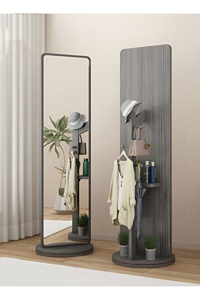 M SMART 61 Degree Rotating Floor Mirror and 2 in 1 Coat Rack for Bedroom and ...