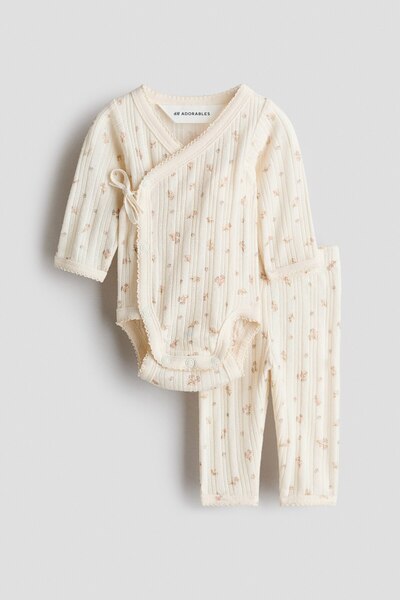 H&M 2 Parçalı Delik Desenli Set