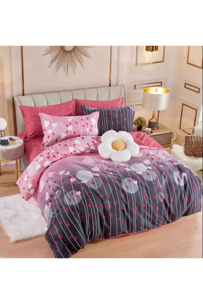 Inovius Lenjerie de Pat cu Elastic, Bumbac Finet 6 Piese - JOJ277