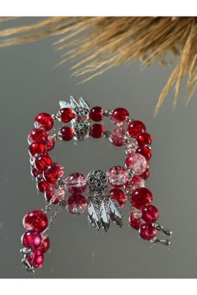 mrc Acrylic Necef Compatible Stone Women's Bracelet Gold Gold Silver Silver D...