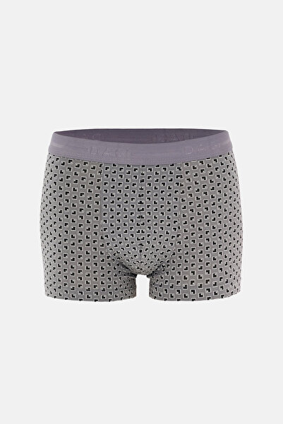 Dagi Gray 5210 Patterned Cotton Boxer