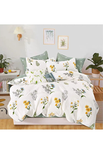 Inovius Lenjerie de Pat Bumbac Finet cu 6 Piese Pentru Pat Dublu - SUZ73