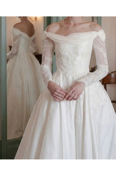 Paradise Collection Moda Evi Saten Dantelli Gelinlik