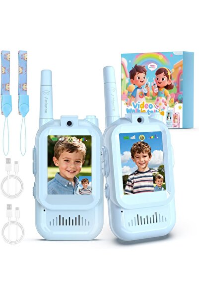 Voltres Детска видео уоки-токи, 2 станции с видео функция, акумулаторна батер...
