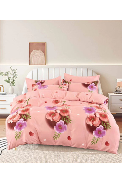 Inovius Lenjerie de Pat Bumbac Finet cu 6 Piese Pentru Pat Dublu - SUZ79