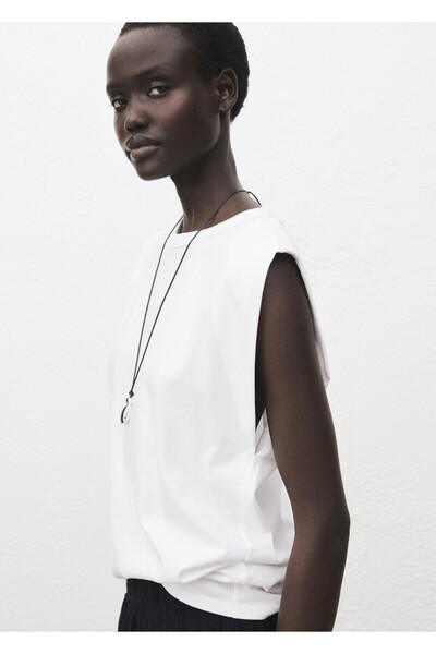 MANGO Woman Vatkalı kısa kollu tişört