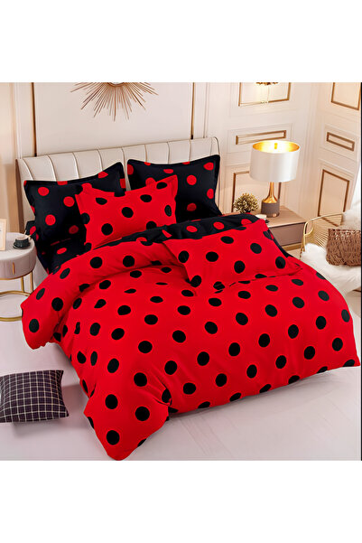 Inovius Lenjerie de Pat, Bumbac Finet, 6 Piese, Pat Dublu -JO81