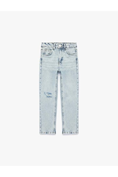 Koton Pamuklu Beli Ayarlanabilir Lastikli Denim Pantolon