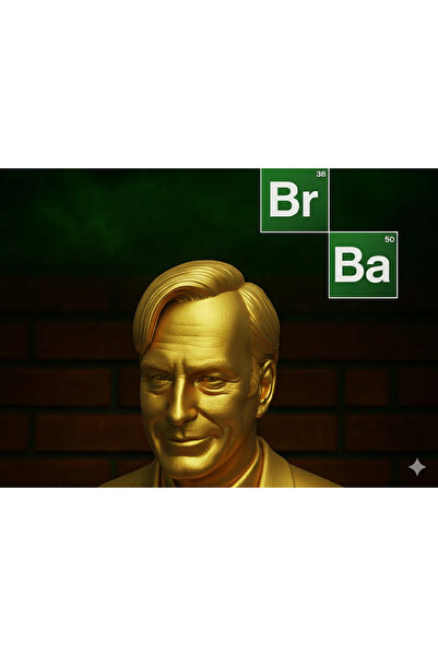 Cypnova Saul Goodman 20 cm Altın Büst - "S'all Good, Man!" - Better Call Saul!