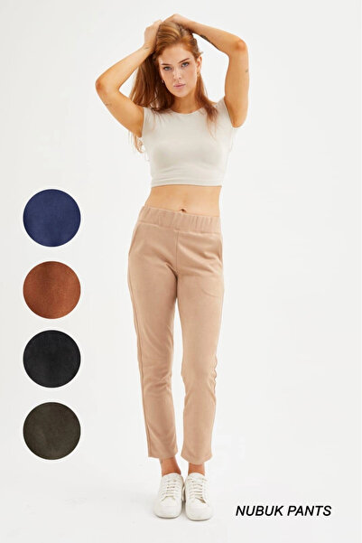 Miss Free Oroverde Γυναικείο Παντελόνι Nubuck-Βιζόν