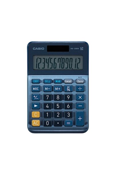 Casio Calculator MS-120EM, 12 cifre, albastru