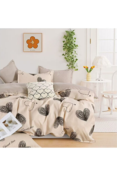 Inovius 6-Piece Fine Cotton Bed Linen for Double Bed - SUZ92