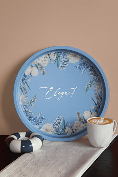 Sarkap Home Elegant Silver Dekoratif Metal Tepsi