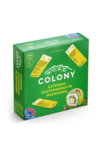 D-Toys Extensia Gastronomia pe Mapamond Word Colony®, 100 cărți de joc, +1 ju...