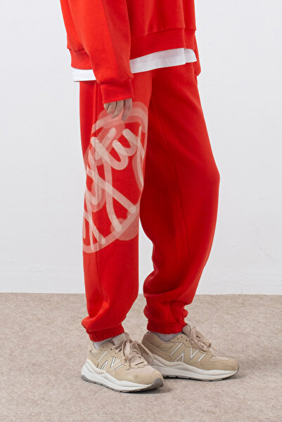 Fifty Pieces Kadın Kırmızı Loose Fit Jogger Pantolon