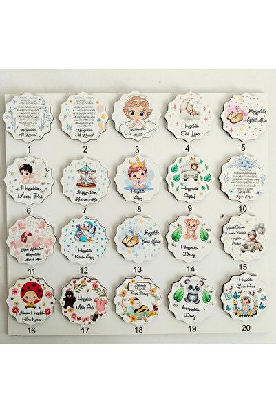 ZEKAAVM 10 lu ahşap renkli baskılı magnet