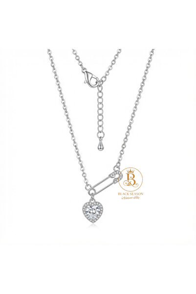 Black Season Long zircon necklace |