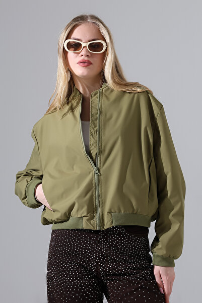 Thil Women's Zippered Bomber Jacket