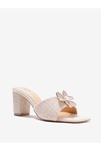 Pair-ie Tales By Styli Women Woven Block Heel Sandals with Flower Accent