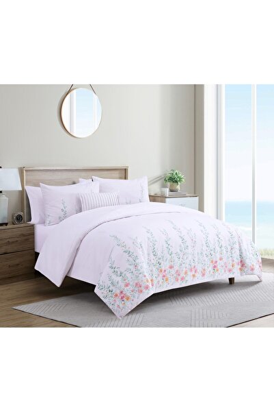 Orange Bed & Bath BLUSH SPRING SPRIGS | طقم لحاف مزدوج 5 قطع