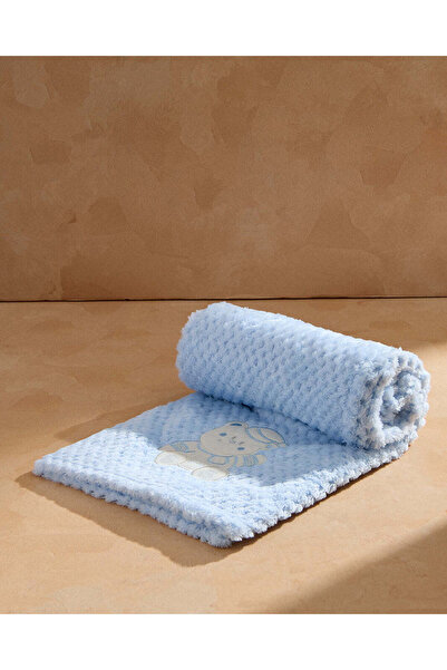 REDTAG بطانية شيربا من الفلانيل الأزرق الفاتح