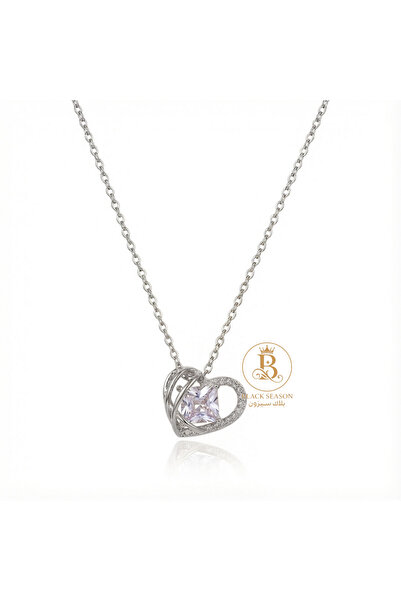 Black Season Long zircon necklace |